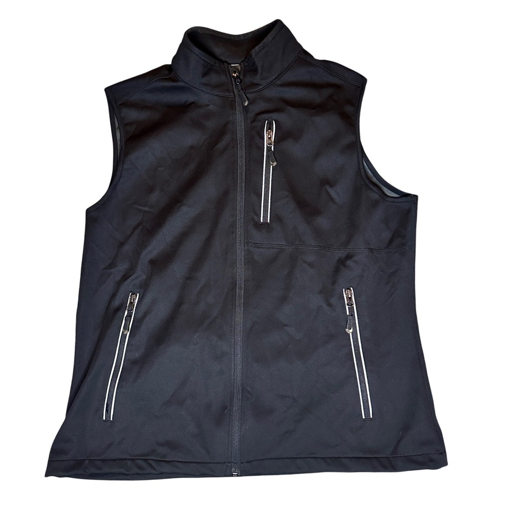 33,000ft Softshell Vest Black Windproof Water Resistant Mens Large